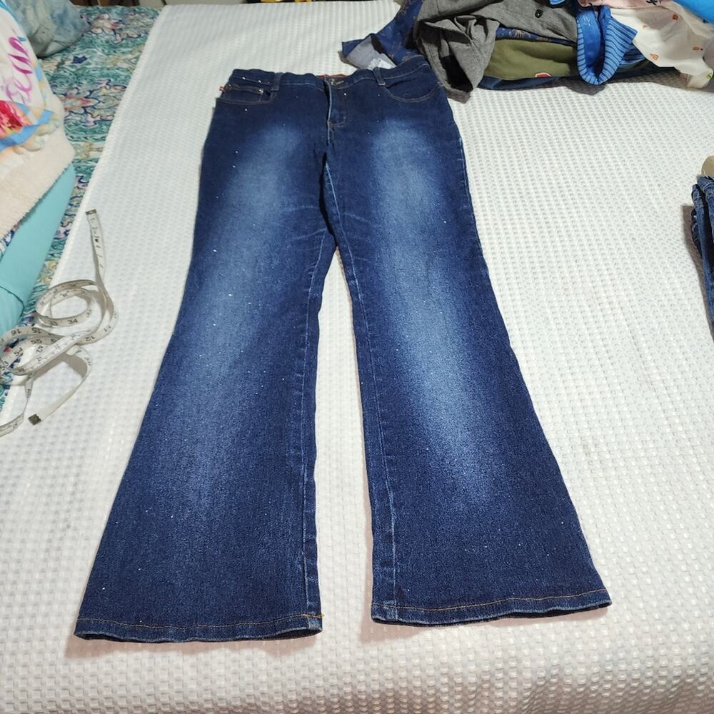 ZANA DI EUC WOMEN'S SIZE 11 SPARKLE STRETCH DENIM PANTS JEANS